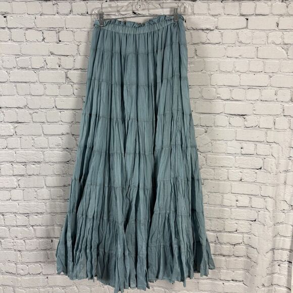 Anthropologie Mable Azul Crossover Tie Maxi  in Graphite Blue Boho Flirty - Picture 11 of 13